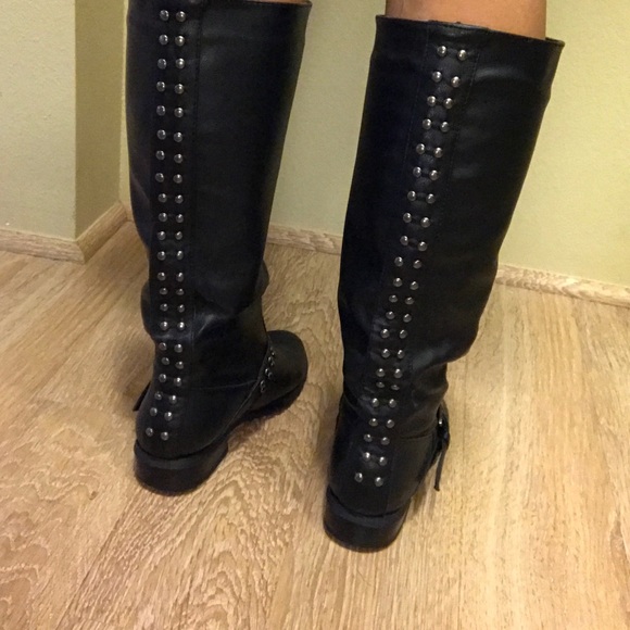 Black studded boots from Charlotte Russe
