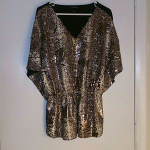 Sequined Peplum Top