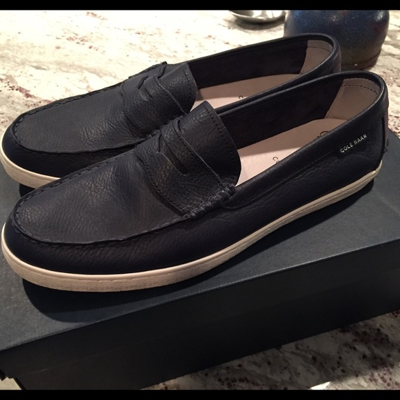 Cole Haan Leather Loafers - Navy Blue