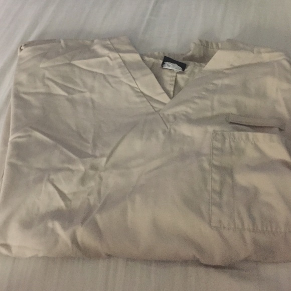 Tan scrub top