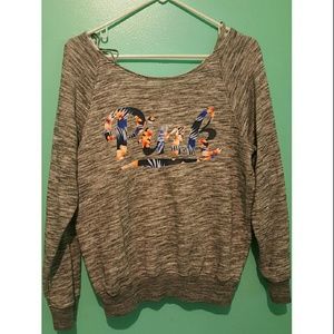 PINK off shoulder sweatshirt