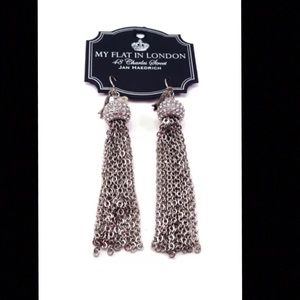 My Flat In London/ Brighton earrings. Almost 3 in.