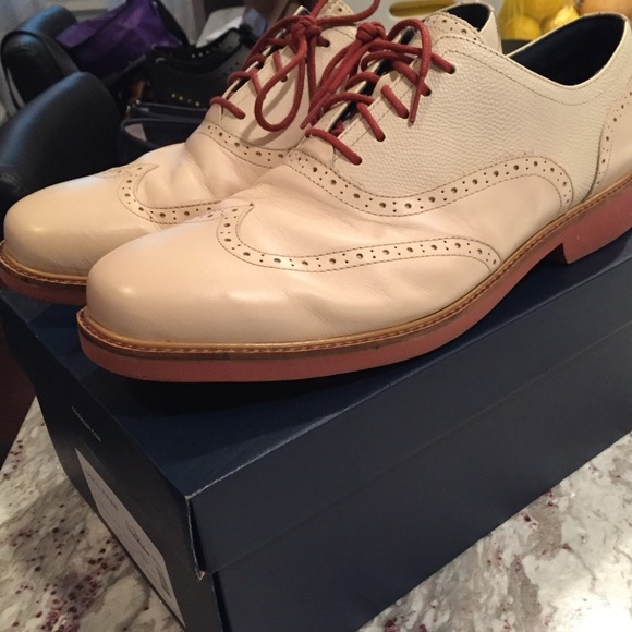 Cole Haan Off White Oxfords