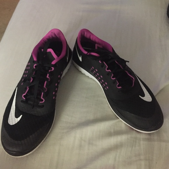 Black and purple Nike shoes