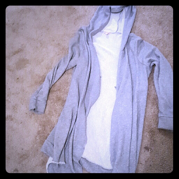 Long open cardigan
