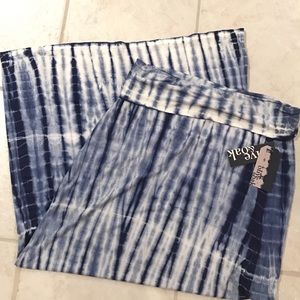Blue and white Boho maxi skirt