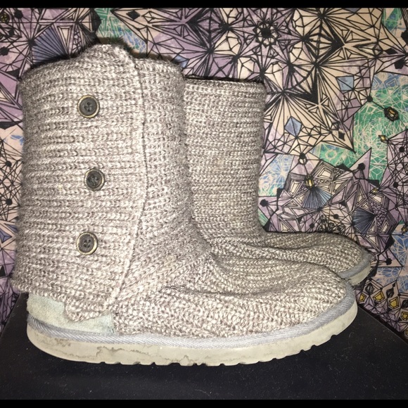 UGG Shoes - gray knit ugg boots!!