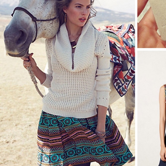 Iramel Brocade Skirt Anthropologie - Picture 2 of 4