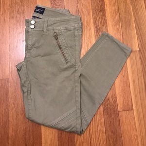 American Eagle Olive Moto Ankle Pants Size 4