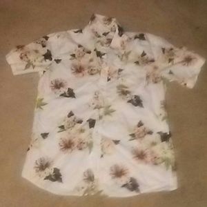 Mens floral print shirt