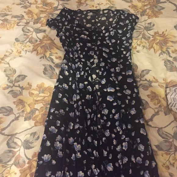 Blue flowered dress!!!! With tie up back!