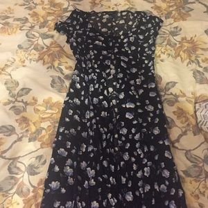 Blue flowered dress!!!! With tie up back!