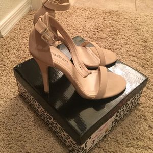 Nude Ankle Strap Heel