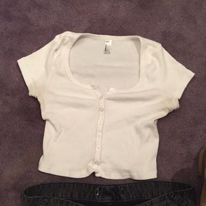 White American apparel ribbed crop top