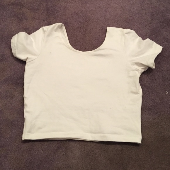 American apparel white crop top