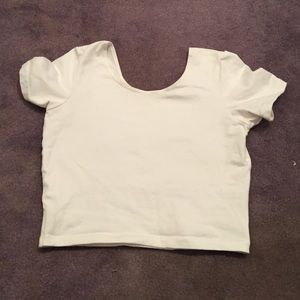 American apparel white crop top