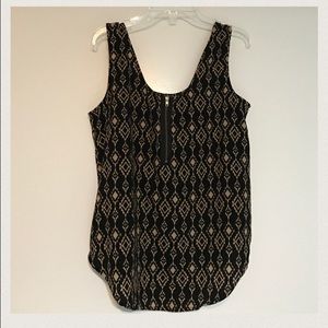Black and Tan dressy tank top
