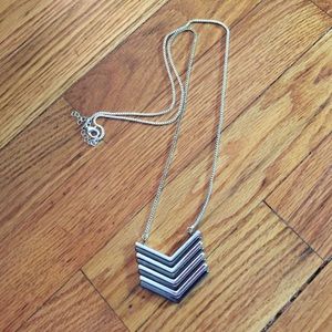 Silver/gray arrow necklace
