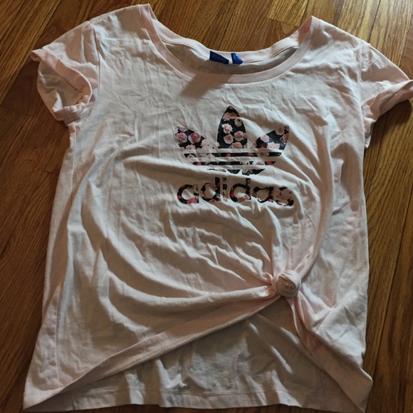 Floral trefoil adidas shirt