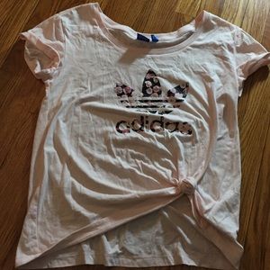 Floral trefoil adidas shirt