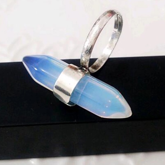 New Boho Opalite Vintage Style 6 Piece Ring Set - Picture 2 of 3