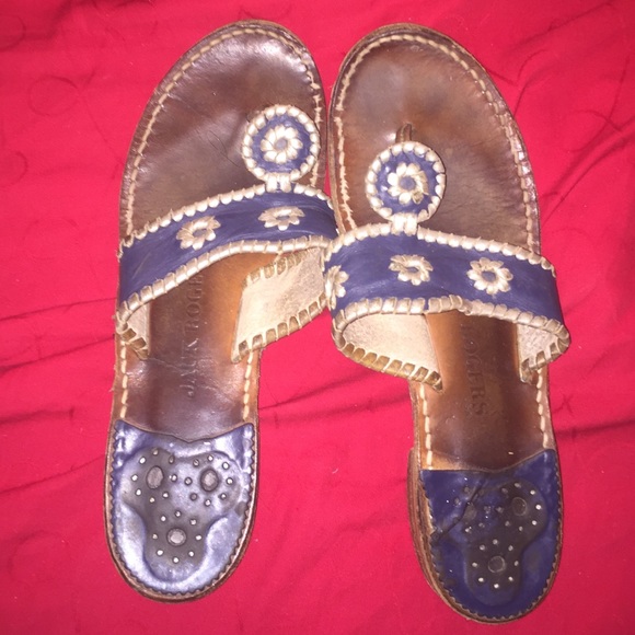 Navy and gold Jack Rogers