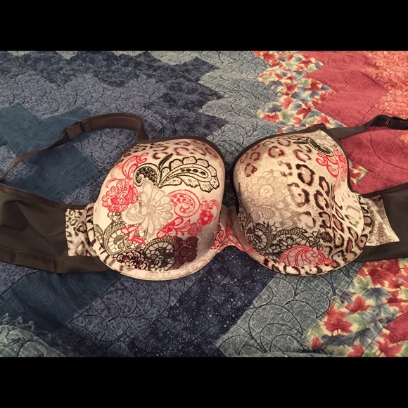 Cacique Leopard/Paisley Print Bra 40DDD