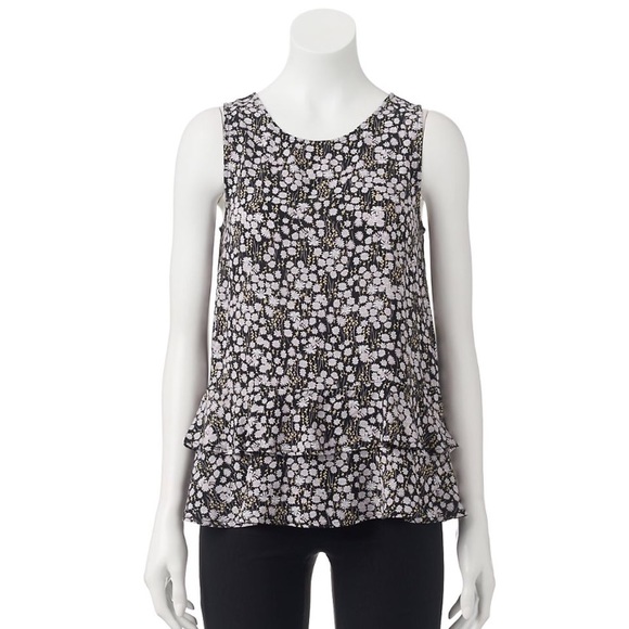 🆕Lauren Conrad Floral Ruffle Tank🆕