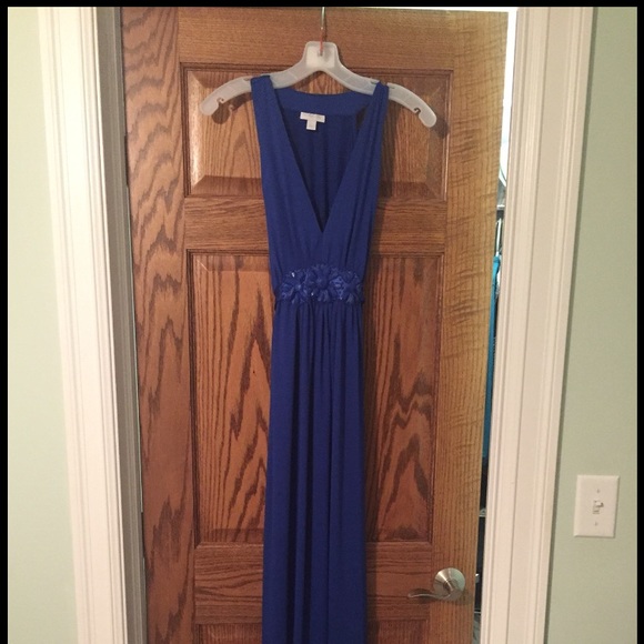 New York &Co blue maxi dress