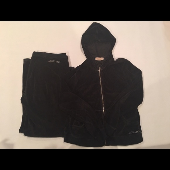 Michael Kors Black Velour Warm Up XL