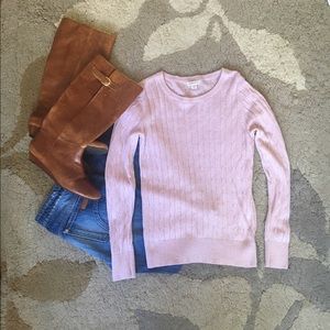 Heather pink sweater