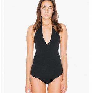 Black halter bodysuit from American Apparel