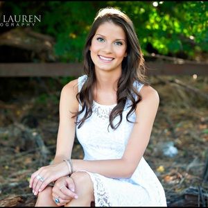 Delias beautiful white lace dress