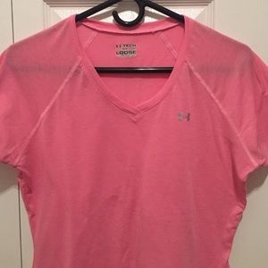 Under Armour pink shirt