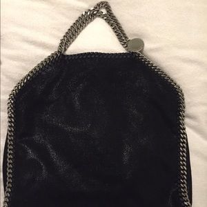 stella mccartney falabella foldover tote in black