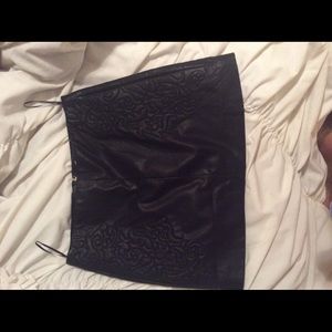 Black Leather Mini Skirt