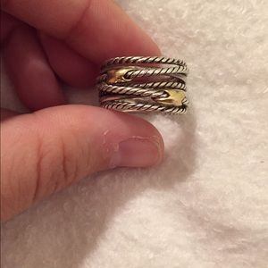 david yurman double x crossover ring 18k