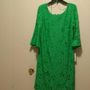 Sandra Darren midi lace dress