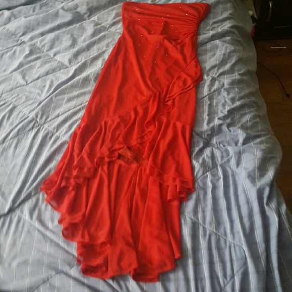 Red High Low Mermaid Dress