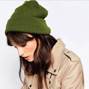 Khaki Deep Turn Up Beanie