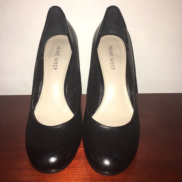 Black Nine West low heels
