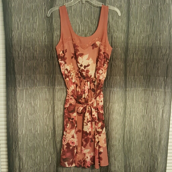 Lauren Conrad Pink floral summer dress