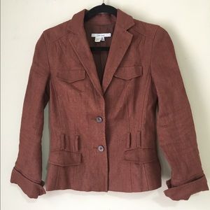 Zara Jackets & Blazers - Zara basic Auburn linen jacket blazer coat Small S Zara Jackets & Blazers - Zara basic Auburn linen jacket blazer coat Small S