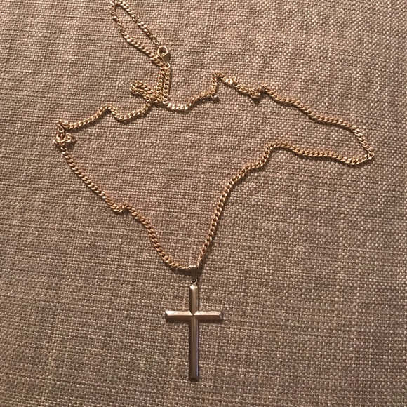 Gold cross necklace