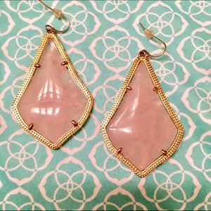 Kendra Scott earrings in Rose Quartz