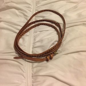 Women's  Belt- Tan w/ Studs, wraps multiple times