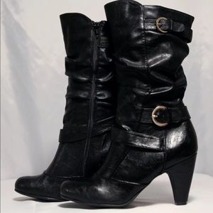 White Mountain Giddy Boots Black Size 6, Brand New