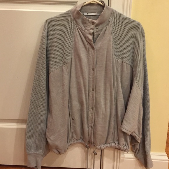 T by Alexander Wang blue gray jacket.