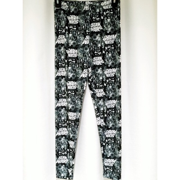 Star Wars Pants - Star Wars Black & White All Over Print Leggings