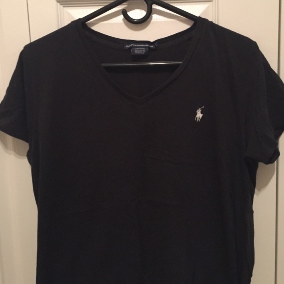 Ralph Lauren Sport black v neck shirt